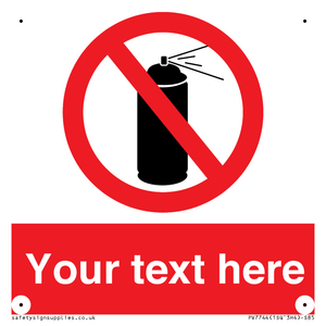 Custom prohibition no aerosol